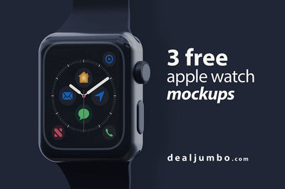 Apple Watch Mockup PSD Set of 3 Smart Watches