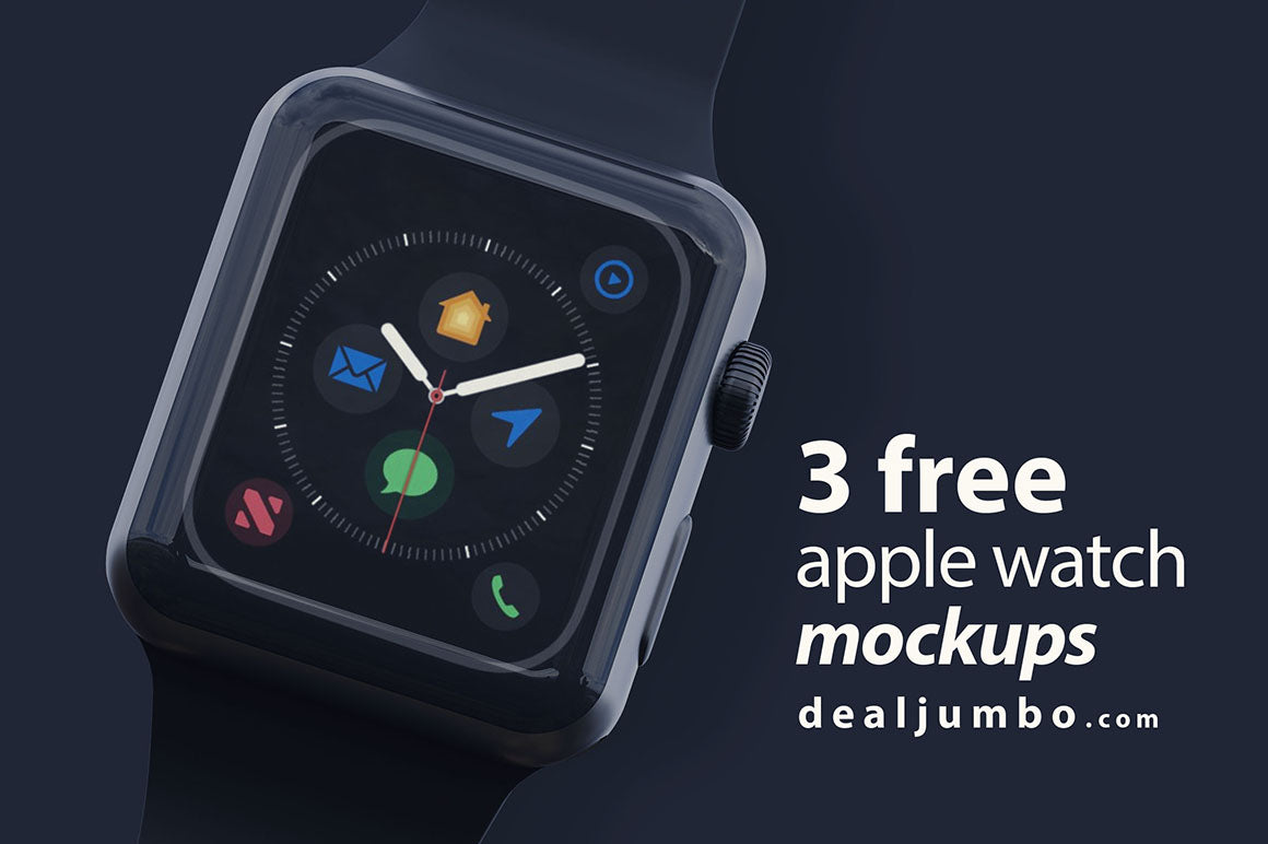 Apple Watch Mockup PSD Set of 3 Smart Watches