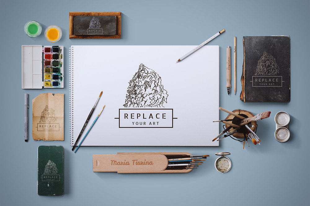 Art Equipments Scene Mockup
