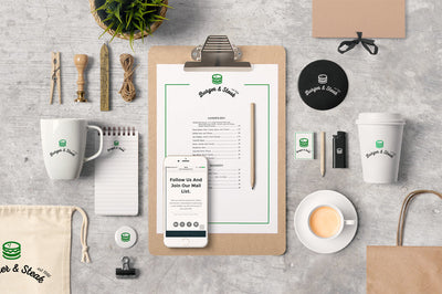 Multipurpose Branding Mockup Pack with Pen, Notebook and Business Cards