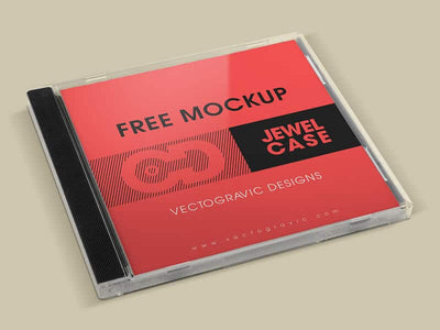 Highly Detailed CD Jewel Case Mockup