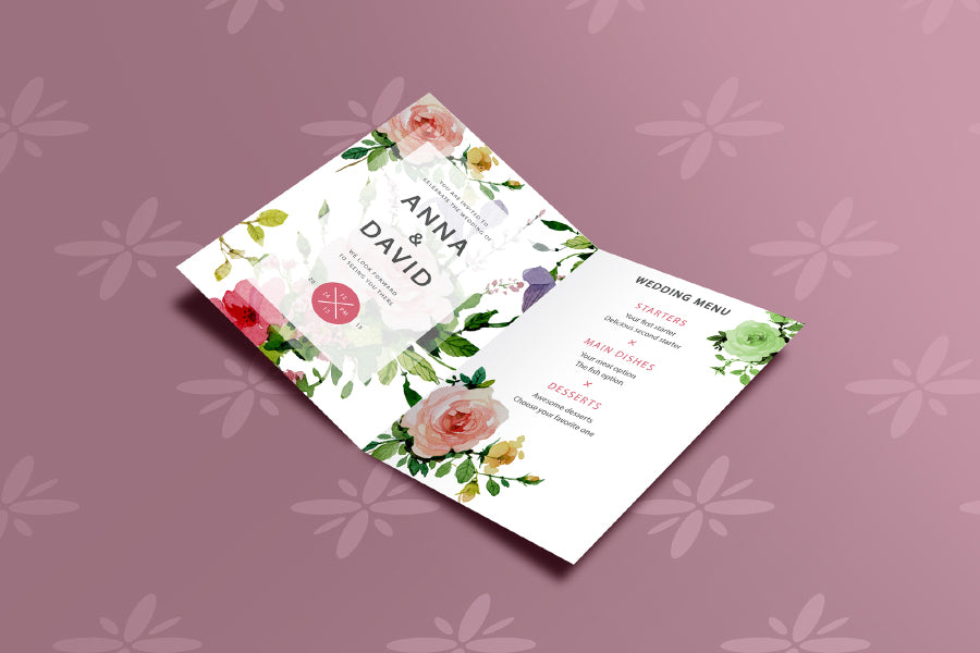 Classic Wedding Invitation Card Mockup