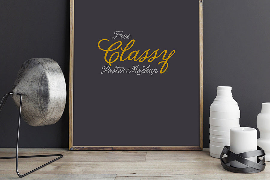 Classy Home Interior Decoration Frame Poster Mockup