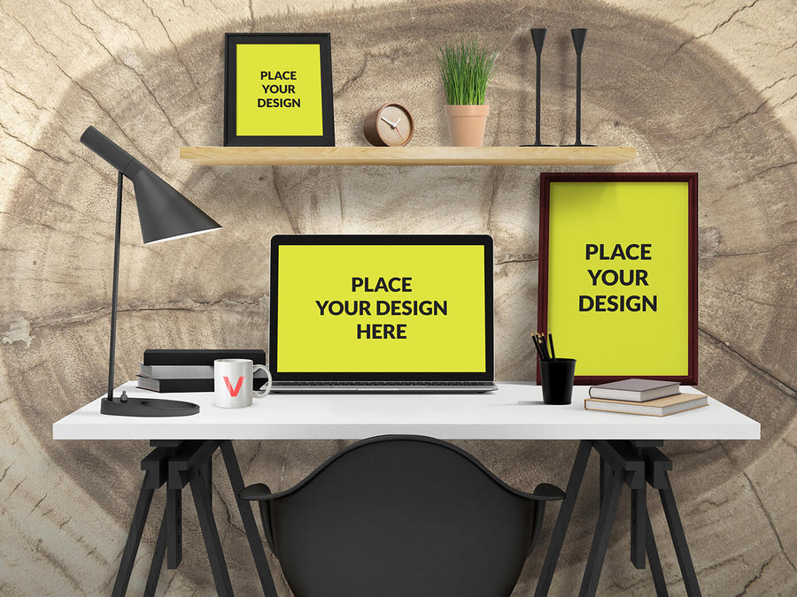 Office Desk Mockup Set