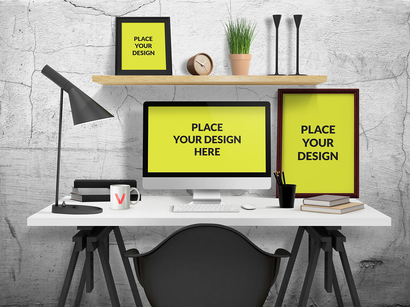 Office Desk Mockup Set