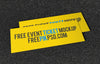 Wide and Horizontal Event Ticket Mockup