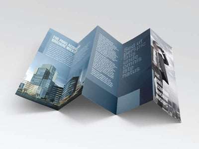 Five Panel Brochure Mockups Collection