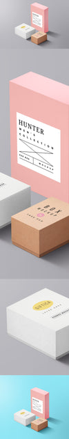 Premium Quality Packaging Boxes Mockup PSD