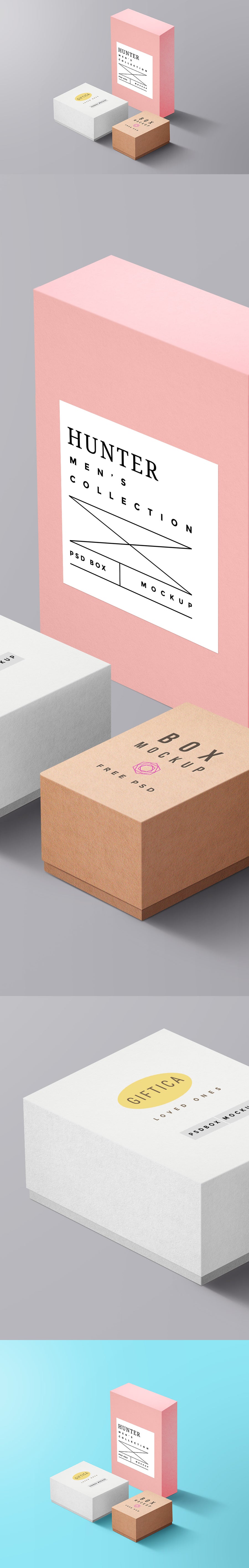 Premium Quality Packaging Boxes Mockup PSD