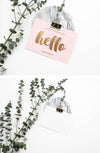 Greeting Card Mockup with Marble Details
