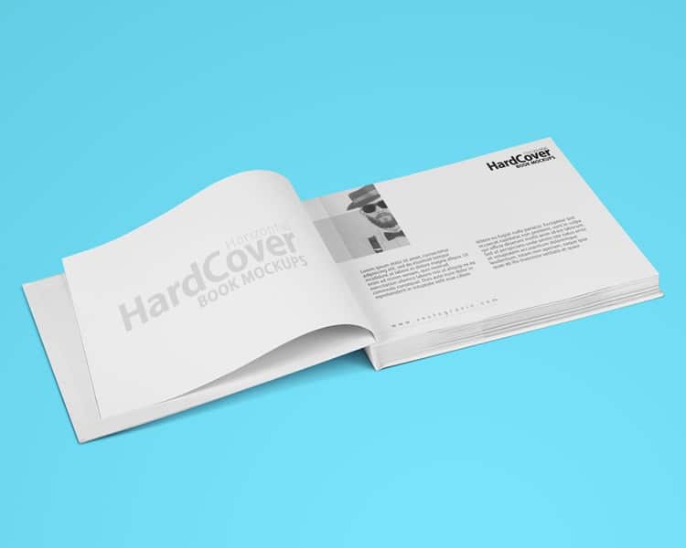 Landscape Hardcover Book Mockups