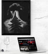 Interior Poster or Frame Mockup with Macbook Pro