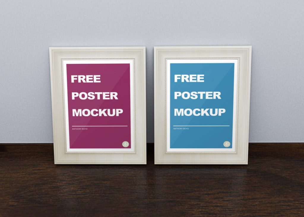Realistic Poster Frame Mockup