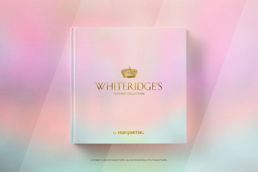 Perfect Square Book Mockup Top View