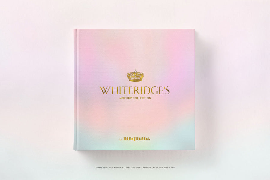 Perfect Square Book Mockup Top View