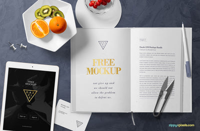 Stylish Book Page Mockup Scene