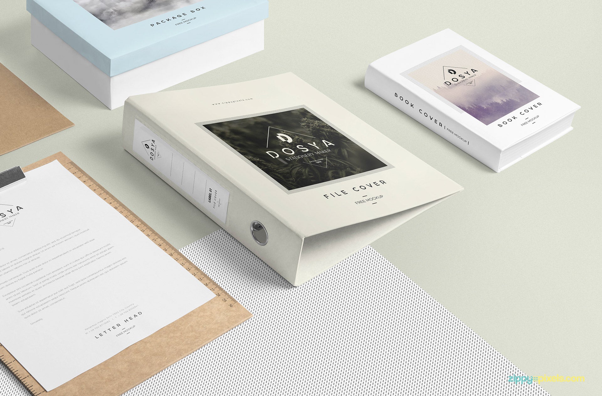 Box File Mockup Scene