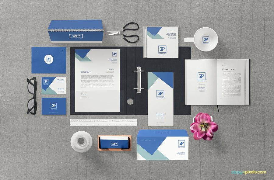 Impressive Corporate Identity Mockup Scene