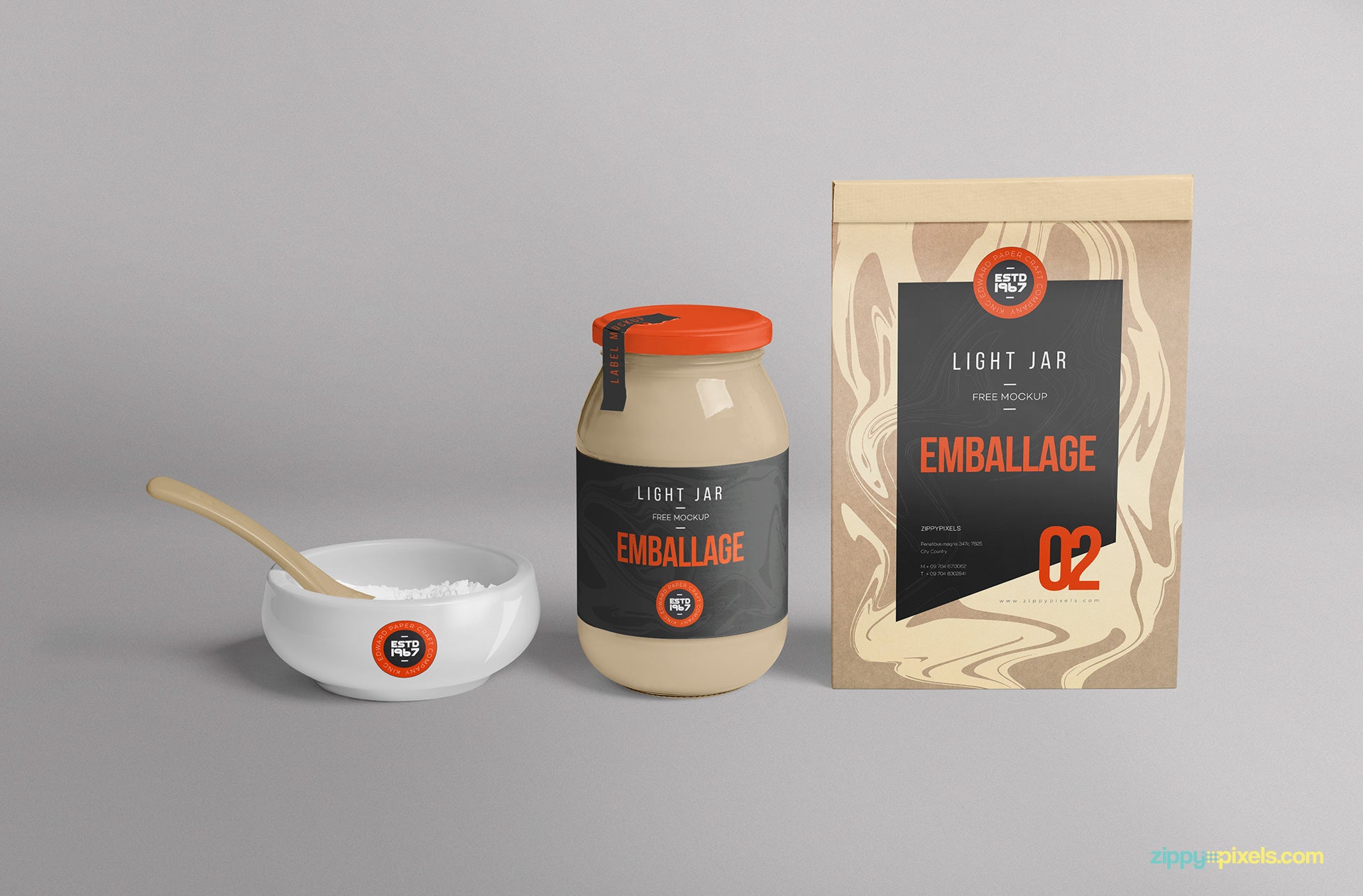 Complete Packaging Jar Mockup