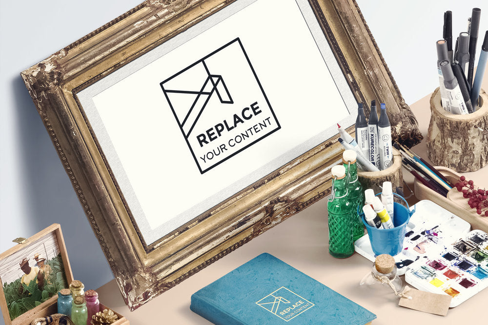 Isometric Art Equipments Mockup Scene Pack