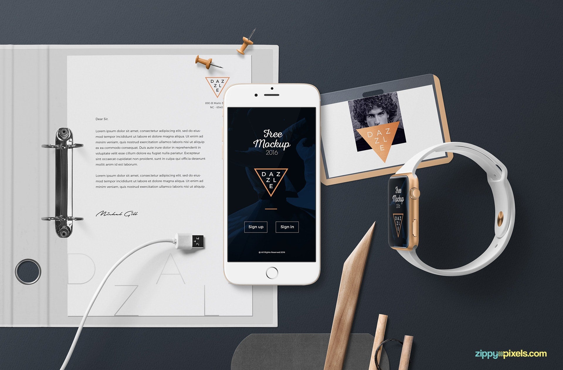 Letterhead Mockup Scene