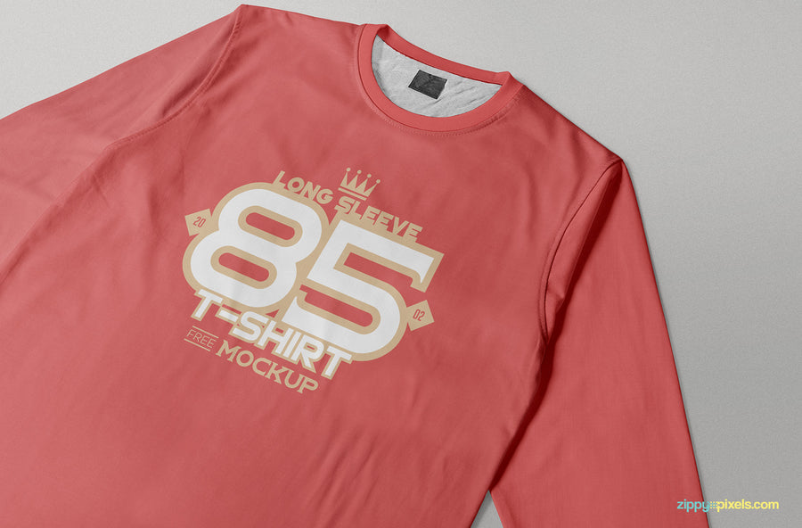 Long Sleeve T-shirt Mockup
