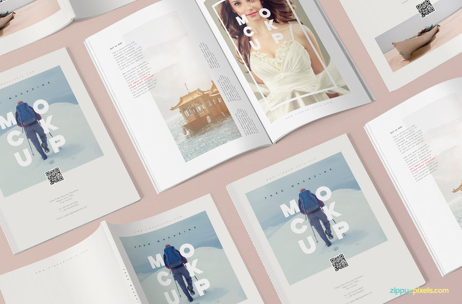 3 Magazine Mockup Design Templates