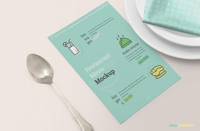 Restaurant Menu Card Mockup