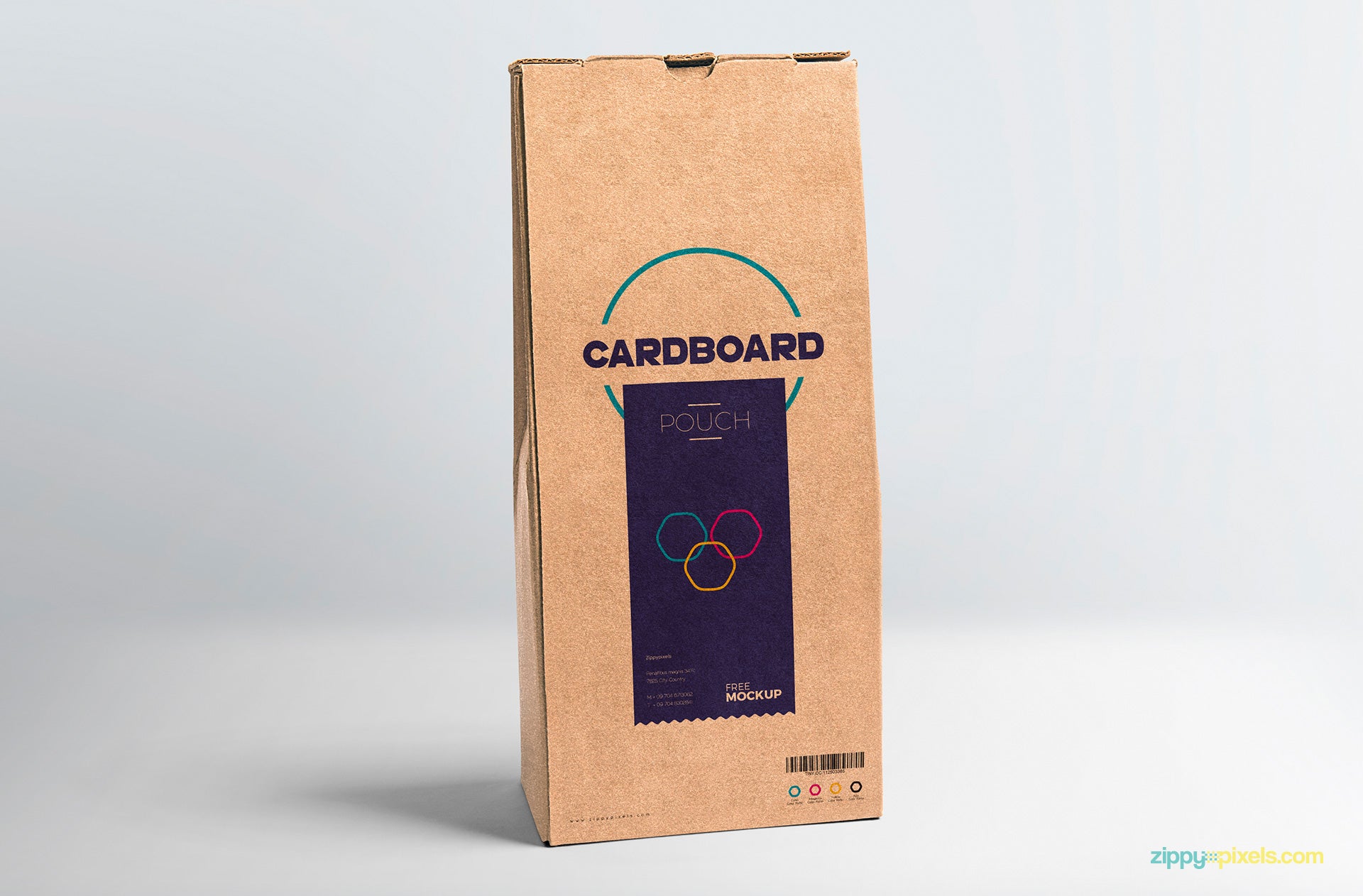 Cardboard Pouch Packaging Mockup
