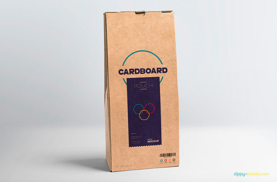 Cardboard Pouch Packaging Mockup