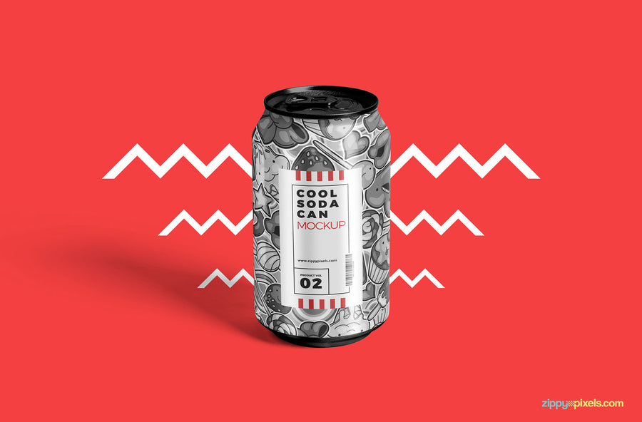 Tin Soda Can Mockup