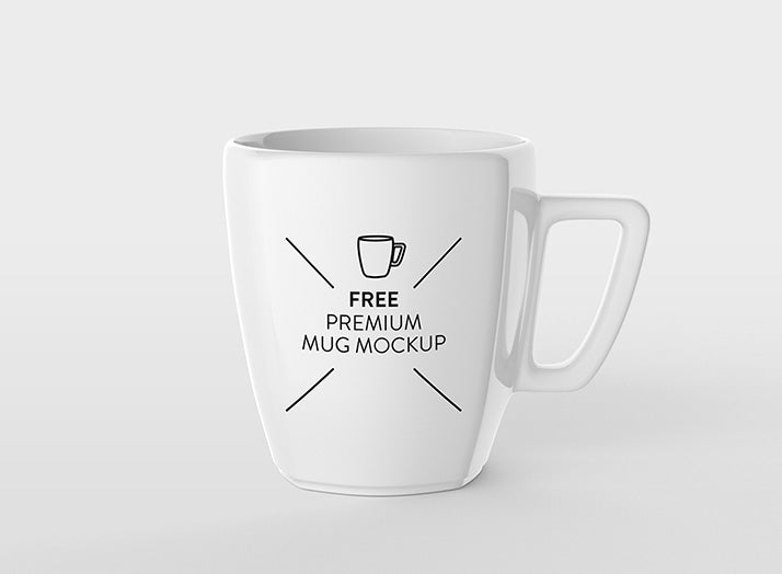 Clean White Ceramic Coffee Mug Mockup