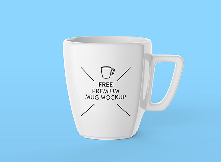 Clean White Ceramic Coffee Mug Mockup