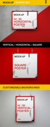 Horizontal, Square and Vertical Poster Mockups