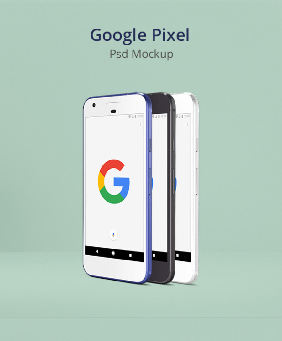 Google Pixel PSD Mockup