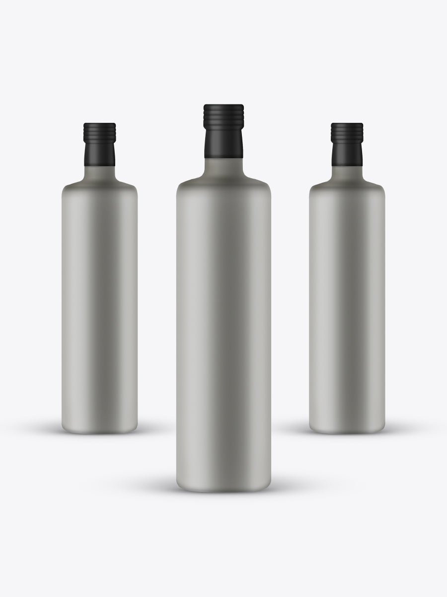 Black Ceramic Bottle PSD Mockup