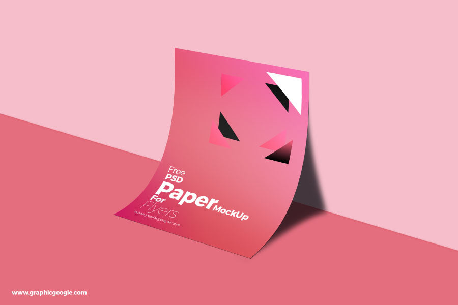 Curved A4 Paper PSD Mockup
