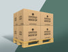 Cardboard Container Box PSD Mockup