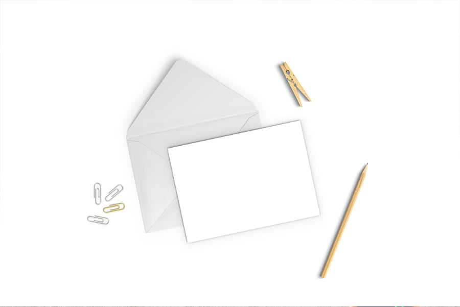 Fresh Greeting Card Mockup with Green Leaves and plants