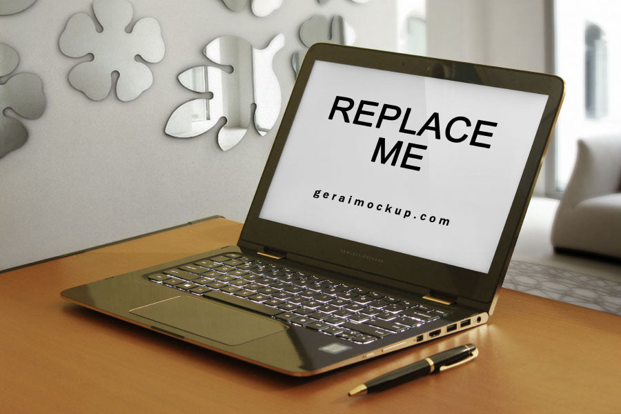 HP Spectre Laptop or PC Screen PSD Mockup