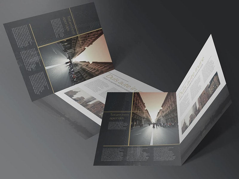 Half Fold Flyer Mockups