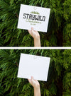 Photo of a Hand Holding Greetings Card (Mockup)