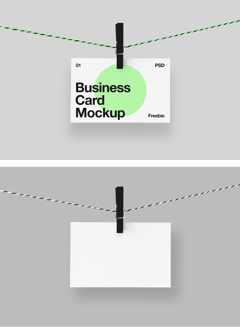 Hanging Business Card Mockup