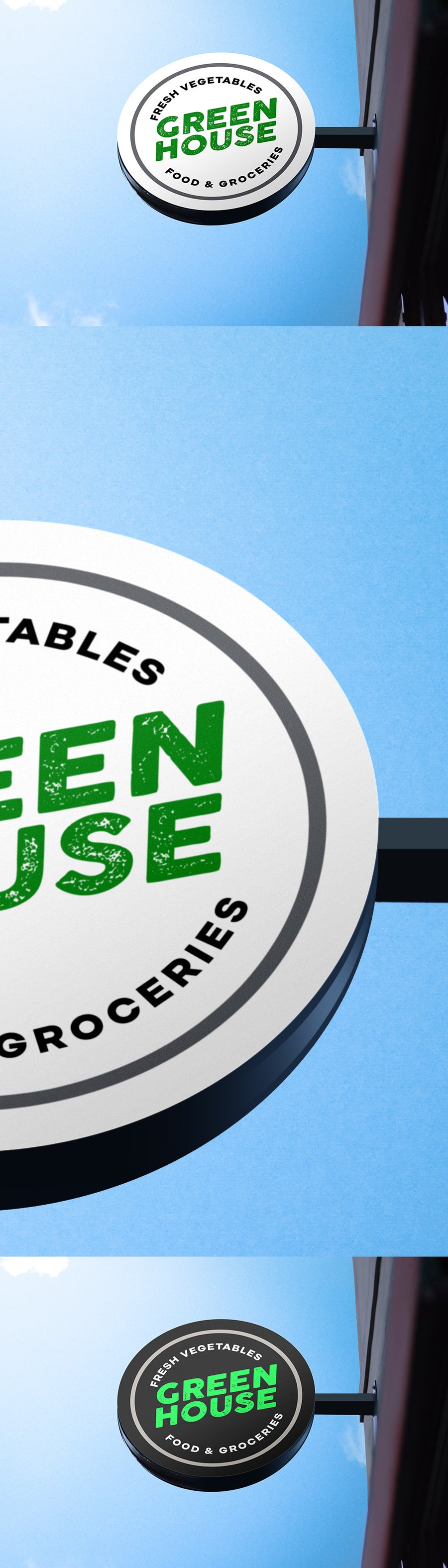 Hanging Wall Sign Mockup