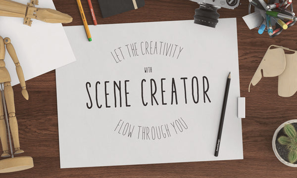 Hero Website Header Scene Mockup PSD