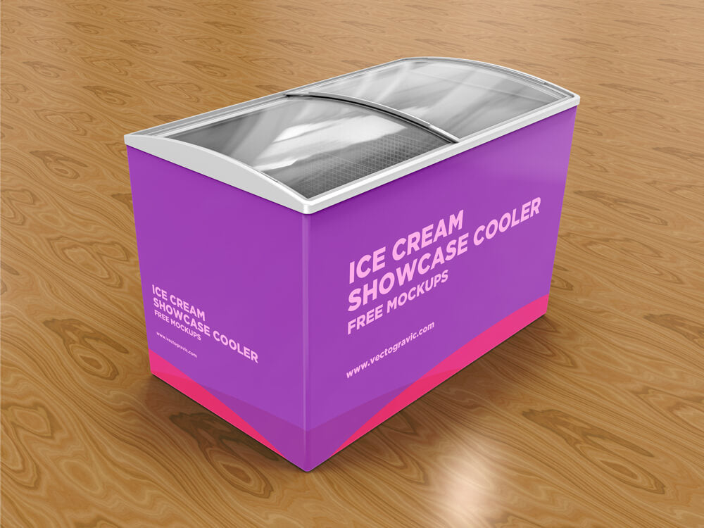 Ice Cream Tub Mockup on Yellow Images Creative Store