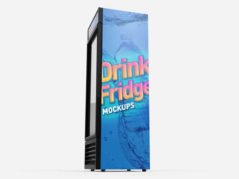 Drink Fridge Refrigerator Mockups