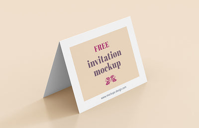 4 x White Invitation Card Mockups