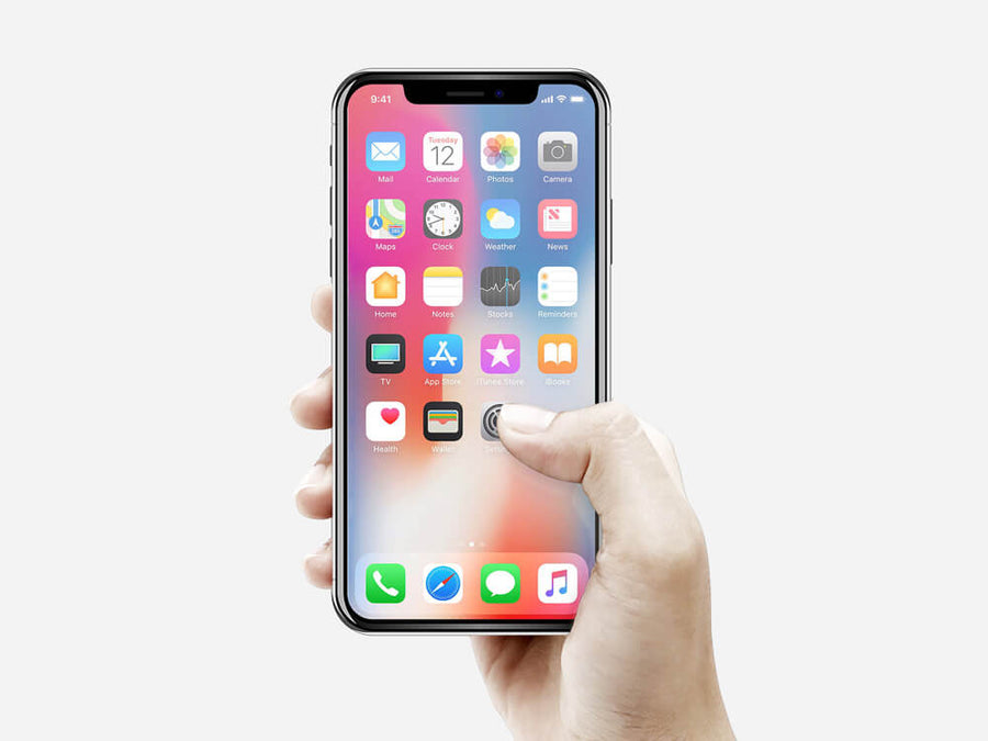 iPhone X Mockup in a Hand