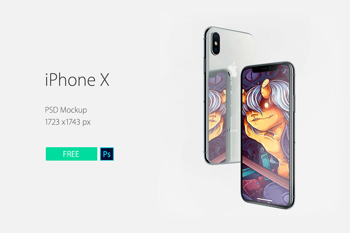 Cool iPhone X PSD Mockup